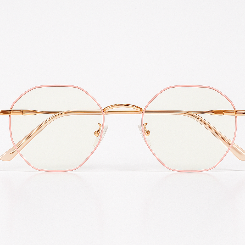 Framevision Gold Metal Women Fashion Eyewear Glasses