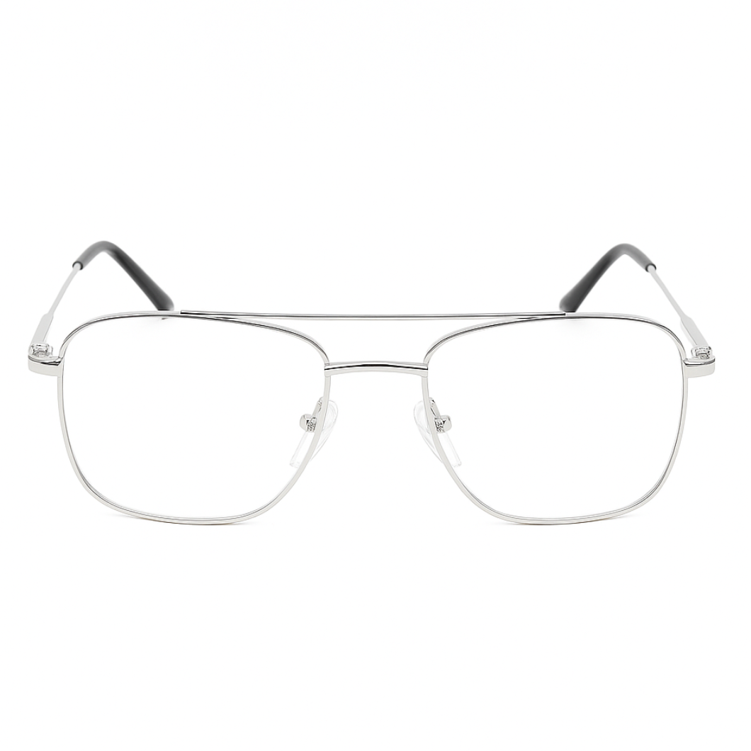 Framevisions Silver Metal Frame Unisex Eyewear Glasses for Professionals - Image 3