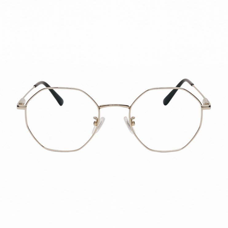 Hexagon Shape Metal Eye Glasses