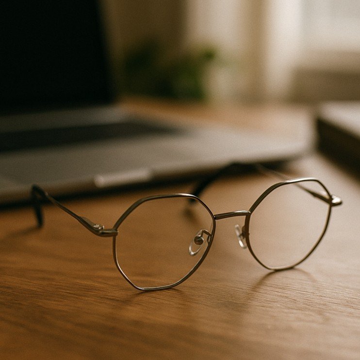 Hexagon Shape Blue Cut Anti-glare Computer Eyeglasses For Men And Women - Image 4