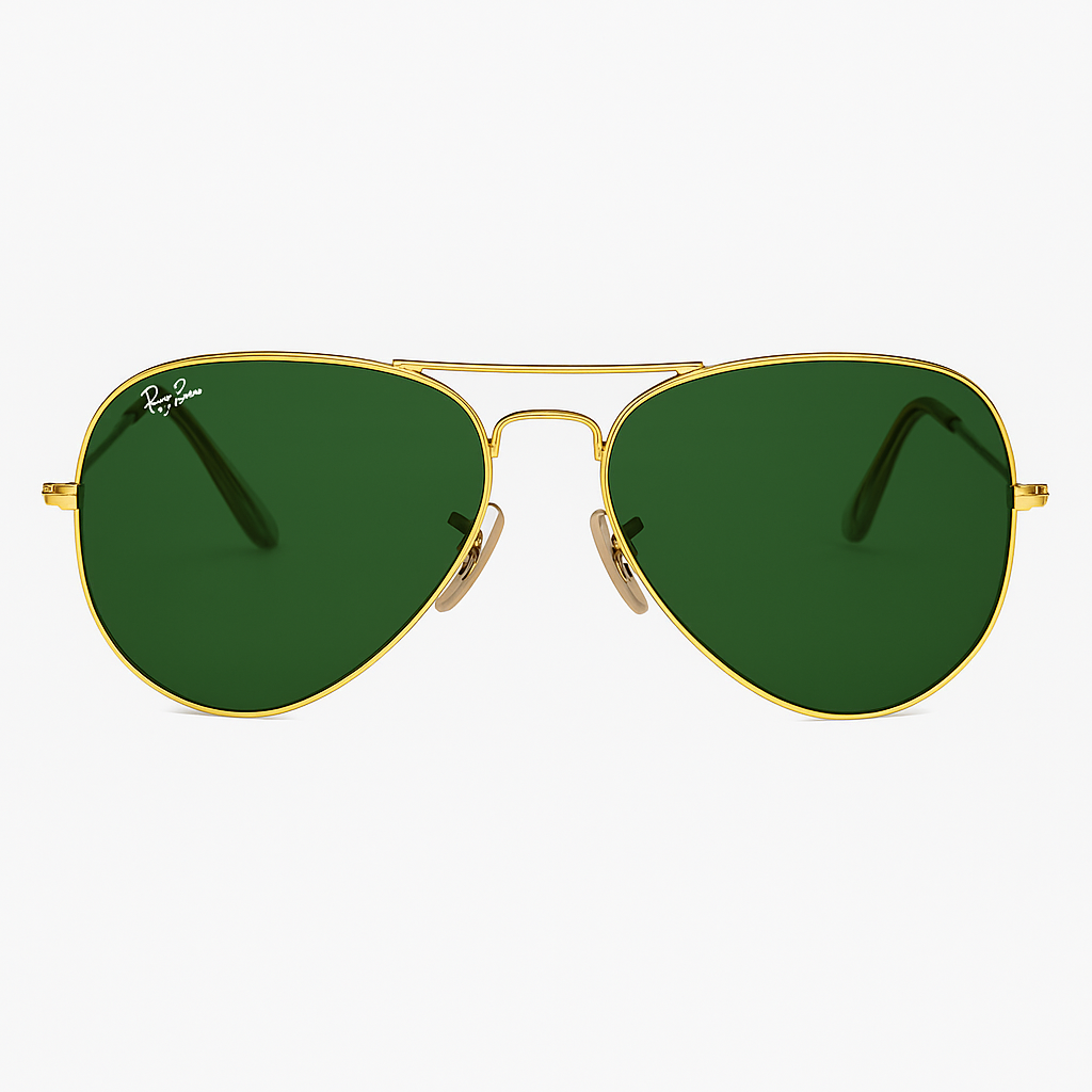 Green Aviator Sunglass